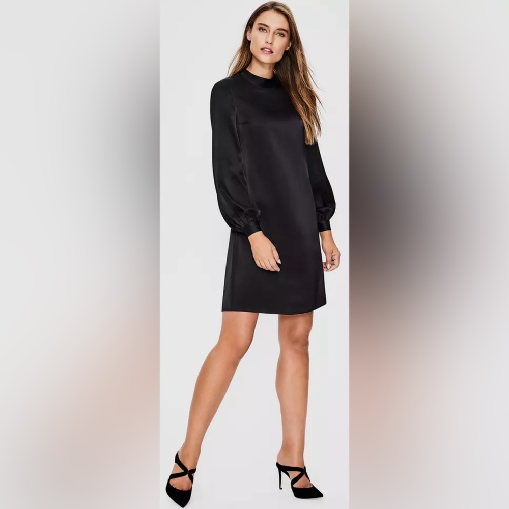 Boden satin black dress